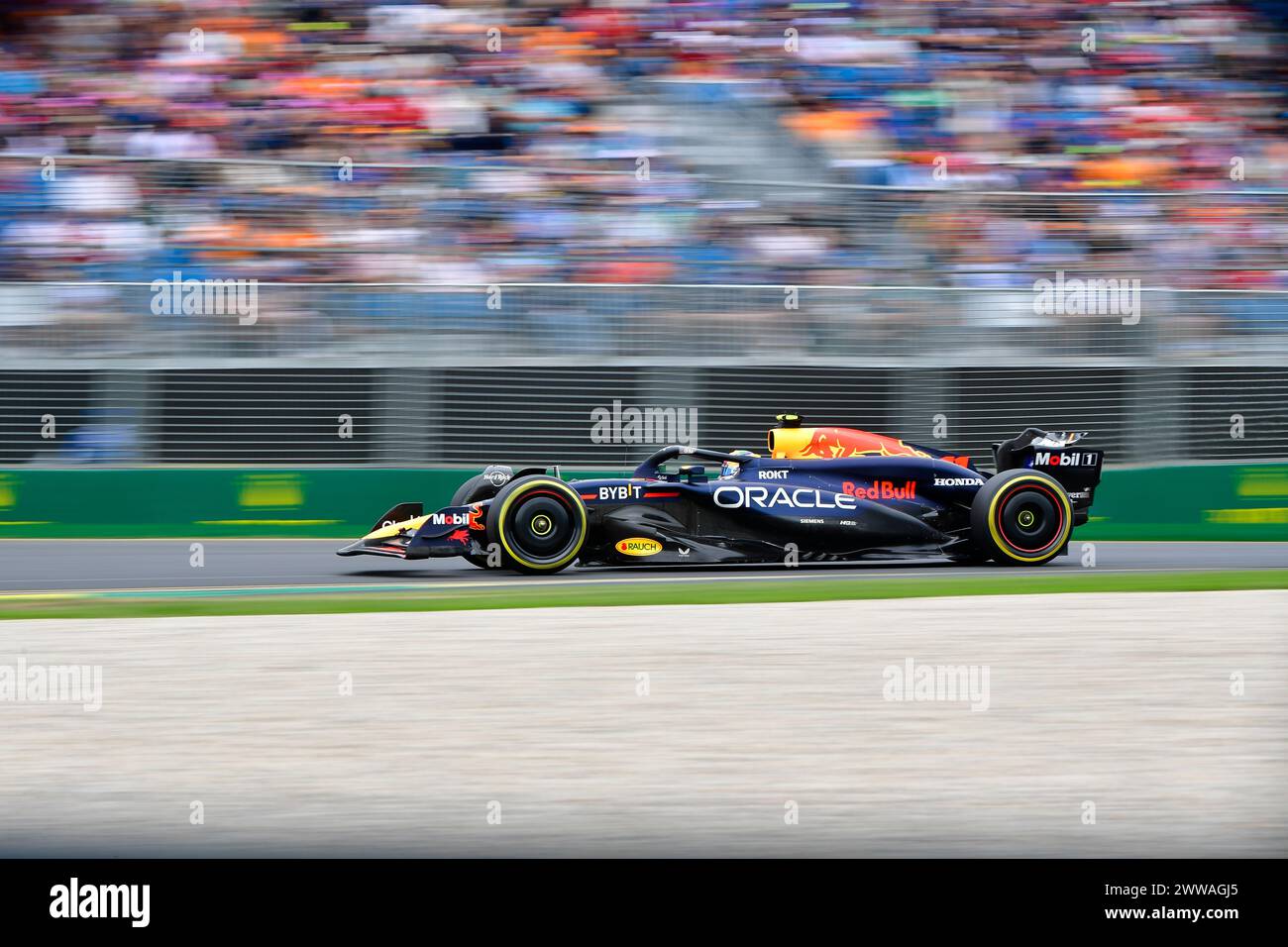 MELBOURNE, AUSTRALIA. 23 March 2024. 01 Max Verstappen (NED) Oracle Red Bull Racing during the Free Practice 3 session at the FIA Formula 1 Rolex Australian Grand Prix 2024 3rd round from 22nd to 24th March at the Albert Park Street Circuit, Melbourne, Australia. Credit: Karl Phillipson/Alamy Live News Stock Photo