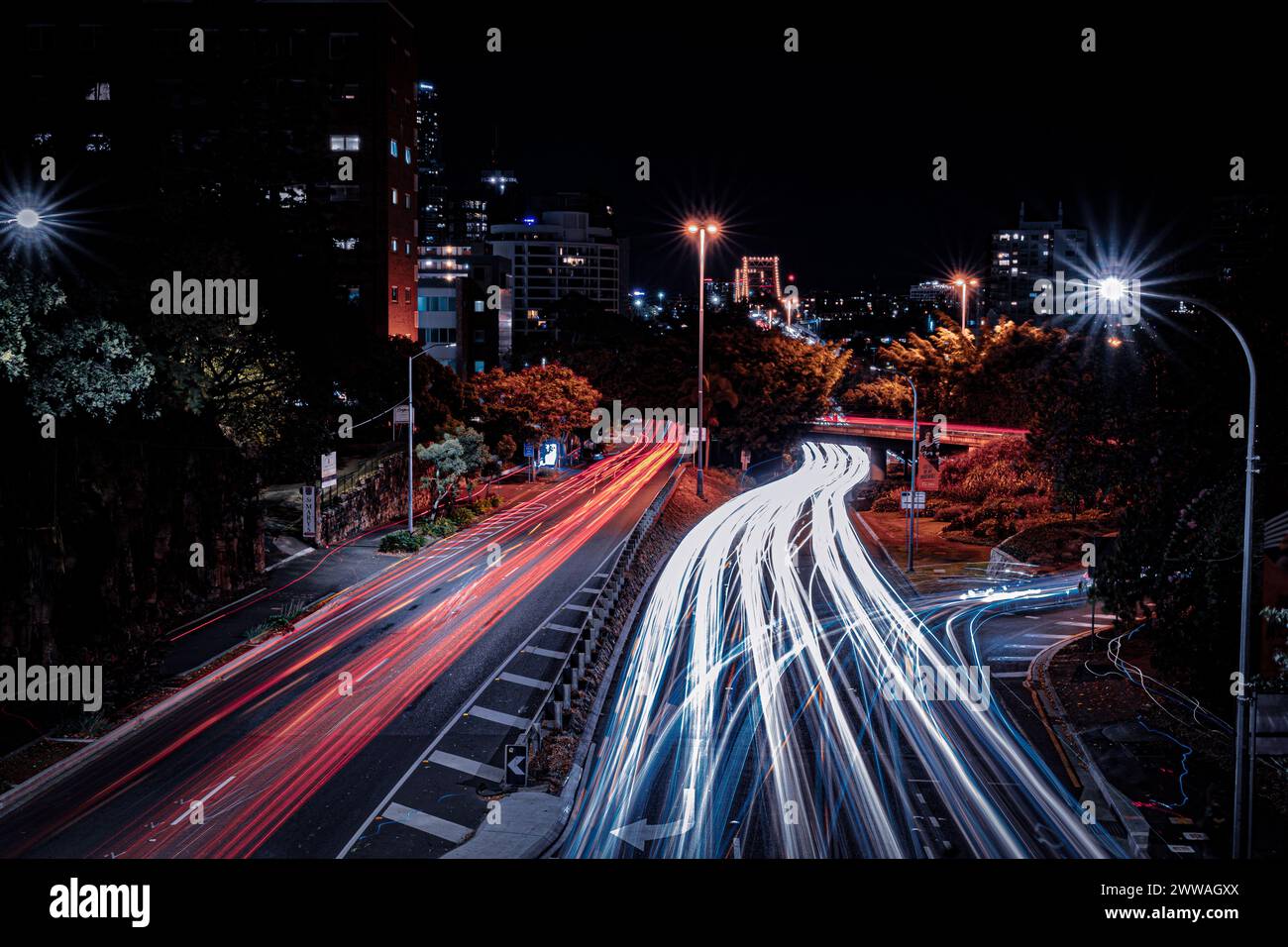 Long exposure highways night hi-res stock photography and images - Alamy