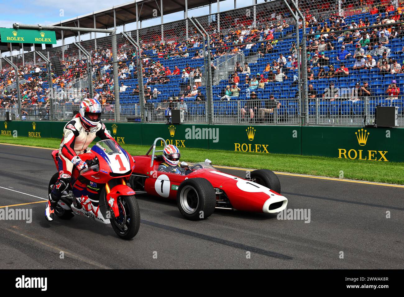 Melbourne, Australia. 23rd Mar, 2024. Mick Doohan (AUS) on a Honda ...