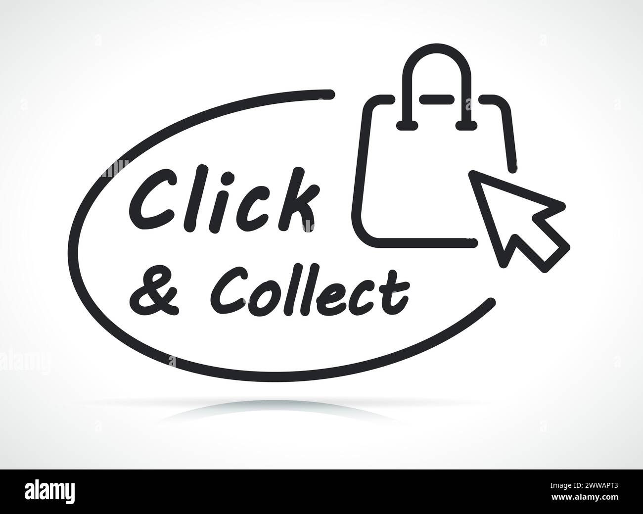 Illustration of click and collect icon isolated Stock Vector Image & Art Alamy