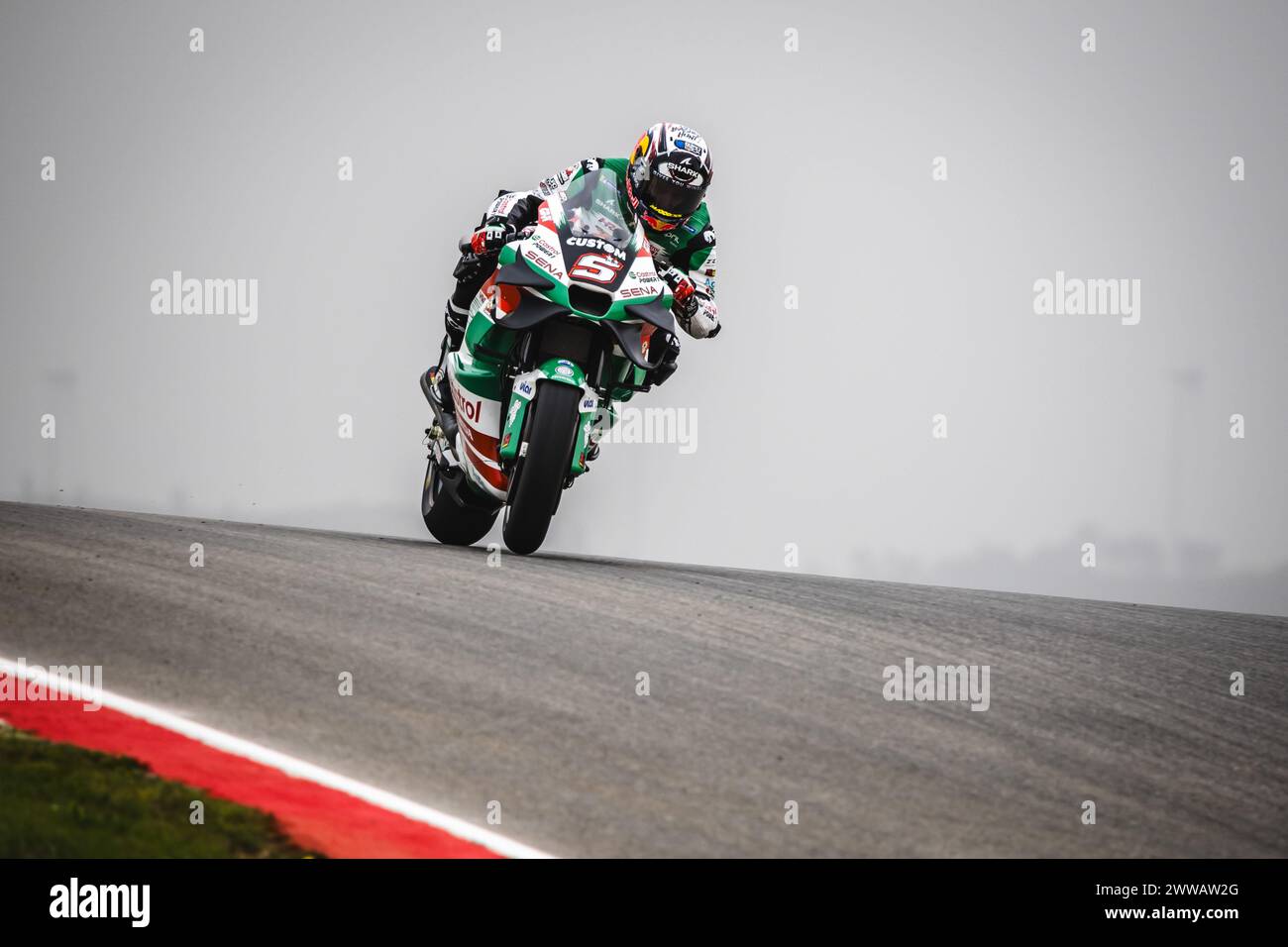 Portimao, Portugal. 22nd Mar, 2024. Johann Zarco of France and LCR Honda in action during the Free Practice Number One MotoGP race of Tissot Grand Prix of Portugal held at Algarve International Circuit in Portimao. Credit: SOPA Images Limited/Alamy Live News Stock Photo