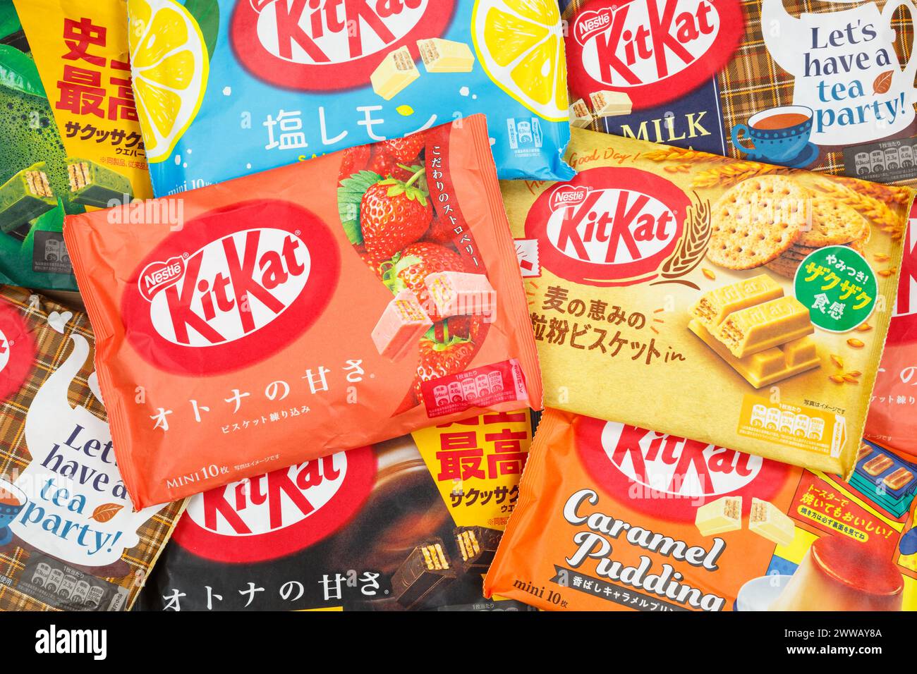 Stuttgart, Germany October 12, 2023 Different types of KitKat Kit