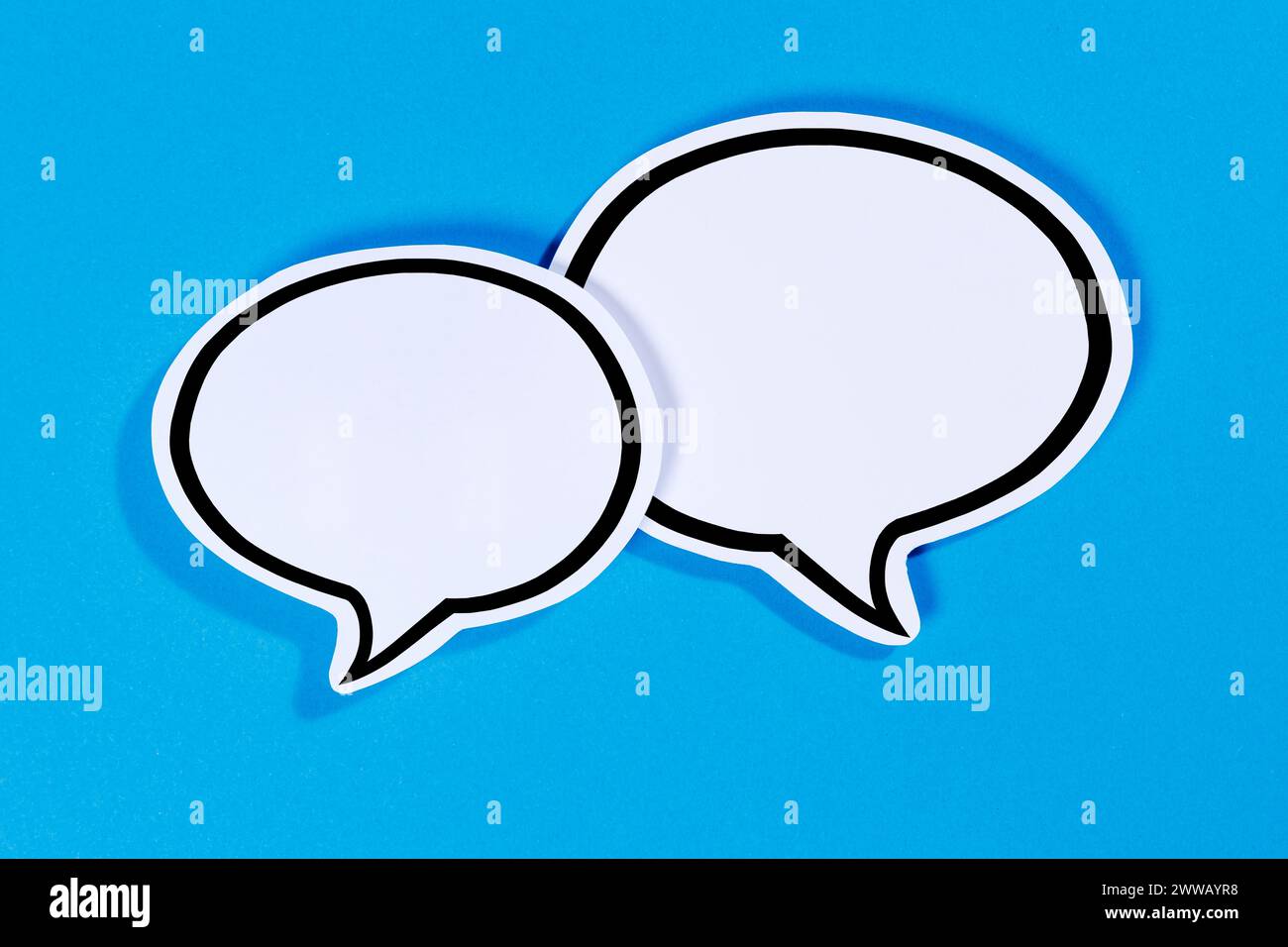Speech bubbles with copyspace copy space communication information info concept talking Stock Photo