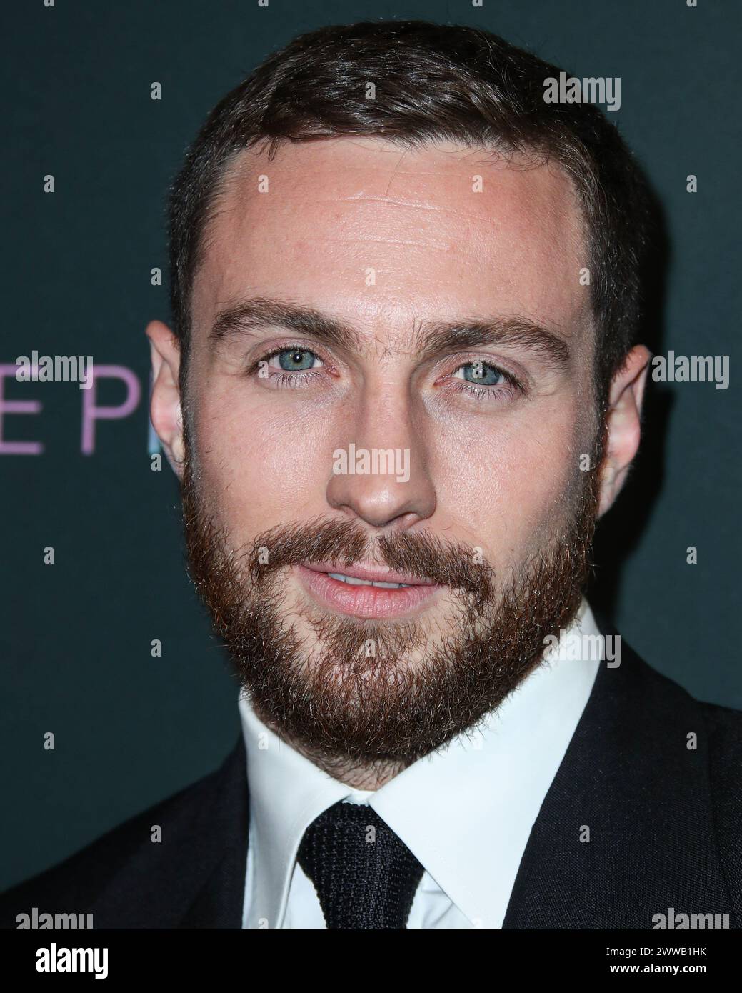 (FILE) Aaron Taylor-Johnson is the latest actor reportedly offered a license to kill and succeed Daniel Craig as the new James Bond (007). WEST HOLLYWOOD, LOS ANGELES, CALIFORNIA, USA - DECEMBER 04: Actor Aaron Taylor-Johnson arrives at the Los Angeles Special Screening Of Momentum Pictures' 'A Million Little Pieces' held at The London Hotel West Hollywood at Beverly Hills on December 4, 2019 in West Hollywood, Los Angeles, California, United States. (Photo by Xavier Collin/Image Press Agency) Stock Photo