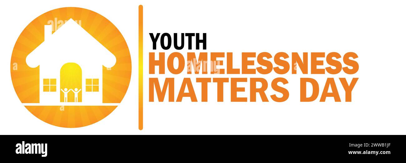 Youth Homelessness Matters Day. Suitable for greeting card, poster and