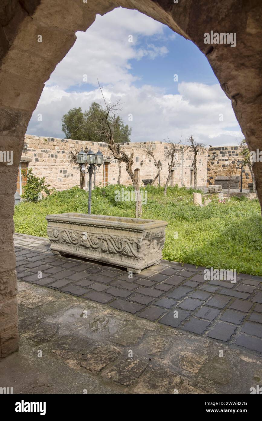 roman ruins at umm qais ( formally called gadara) jordan Stock Photo
