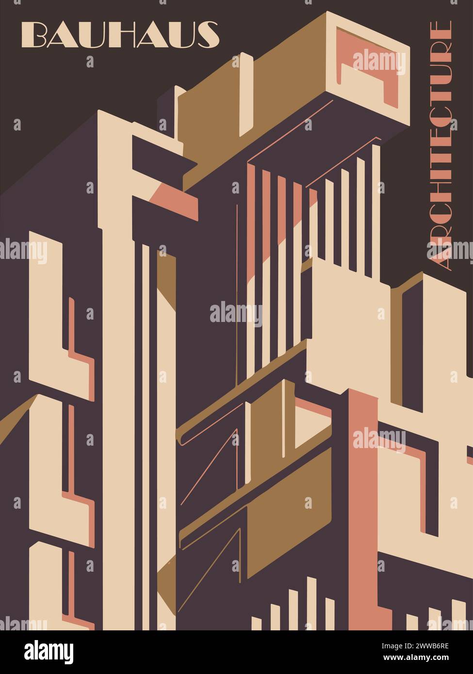 Modern Abstract Bauhaus style vector art poster Stock Vector Image ...