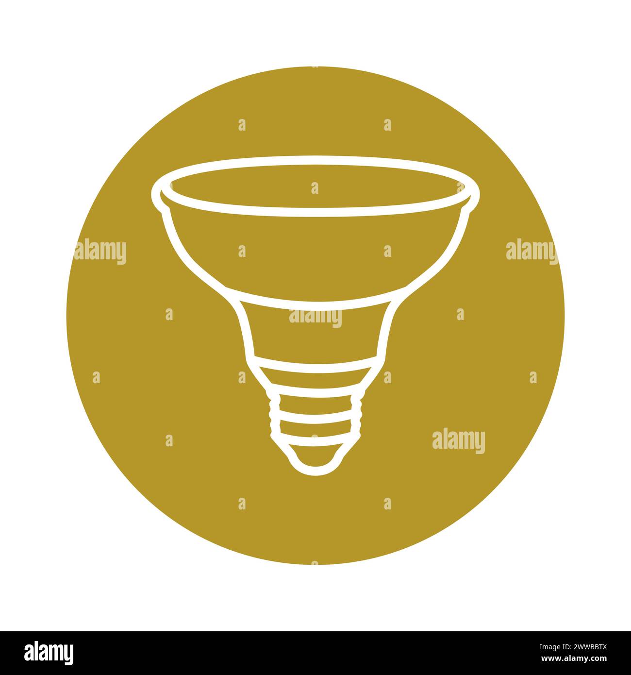 LED reflector lamp black line icon. Pictogram for web page, mobile app ...