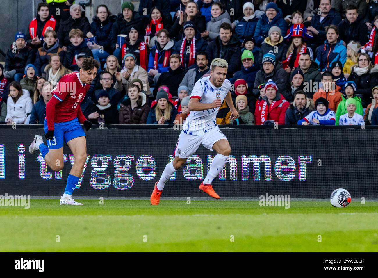 Oslo, Norway. 22nd, March 2024. Fredrik Bjorkan (17) of Norway seen
