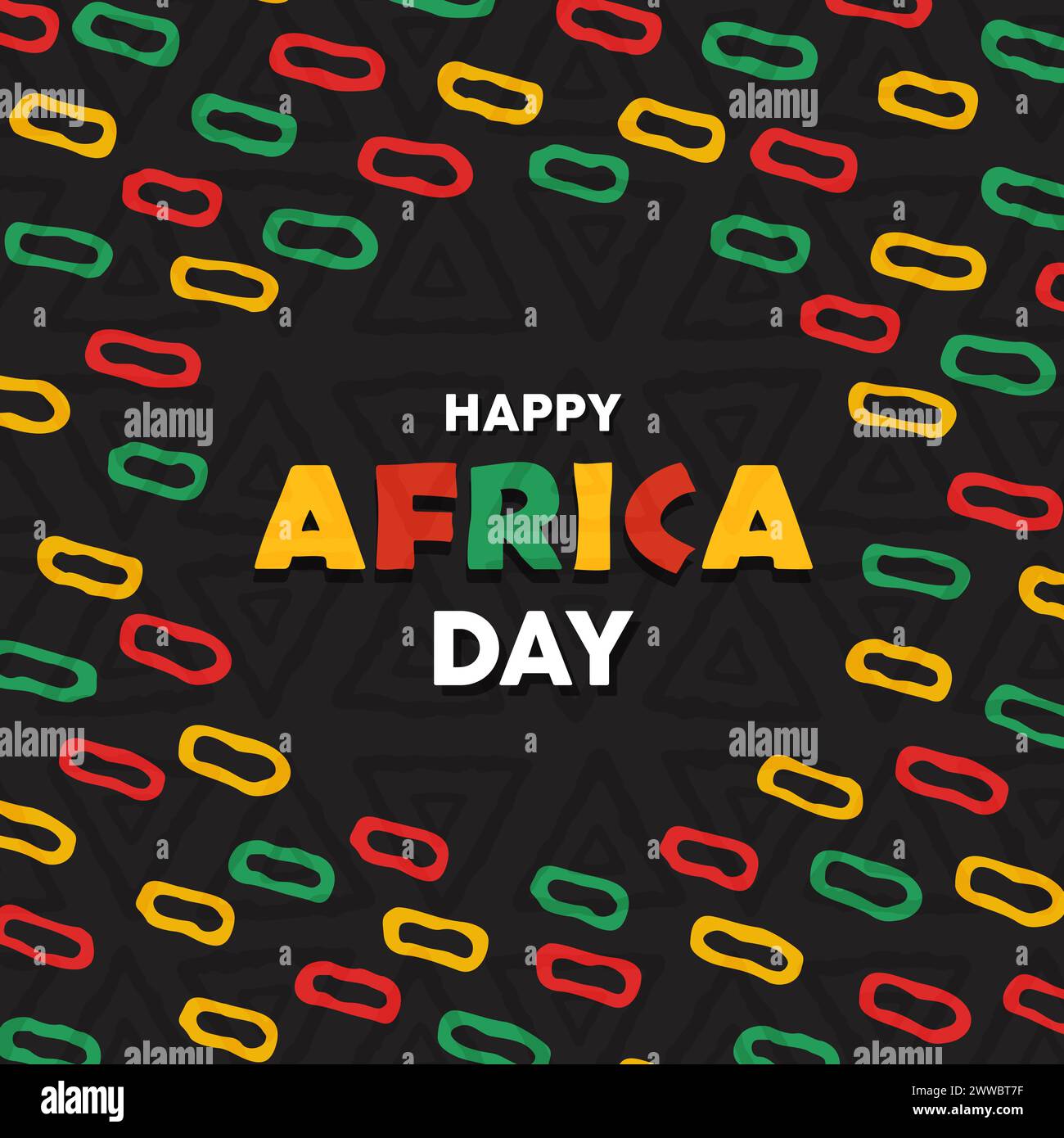 Africa day tribal art icons celebrating African unity . Eps 10 vector ...