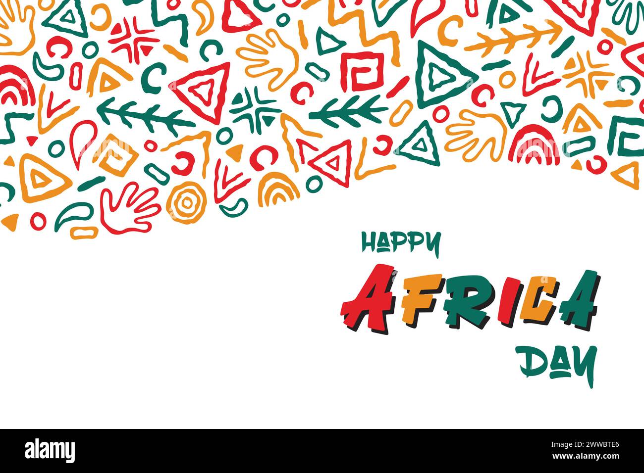 Africa day tribal art icons celebrating African unity . Eps 10 vector ...