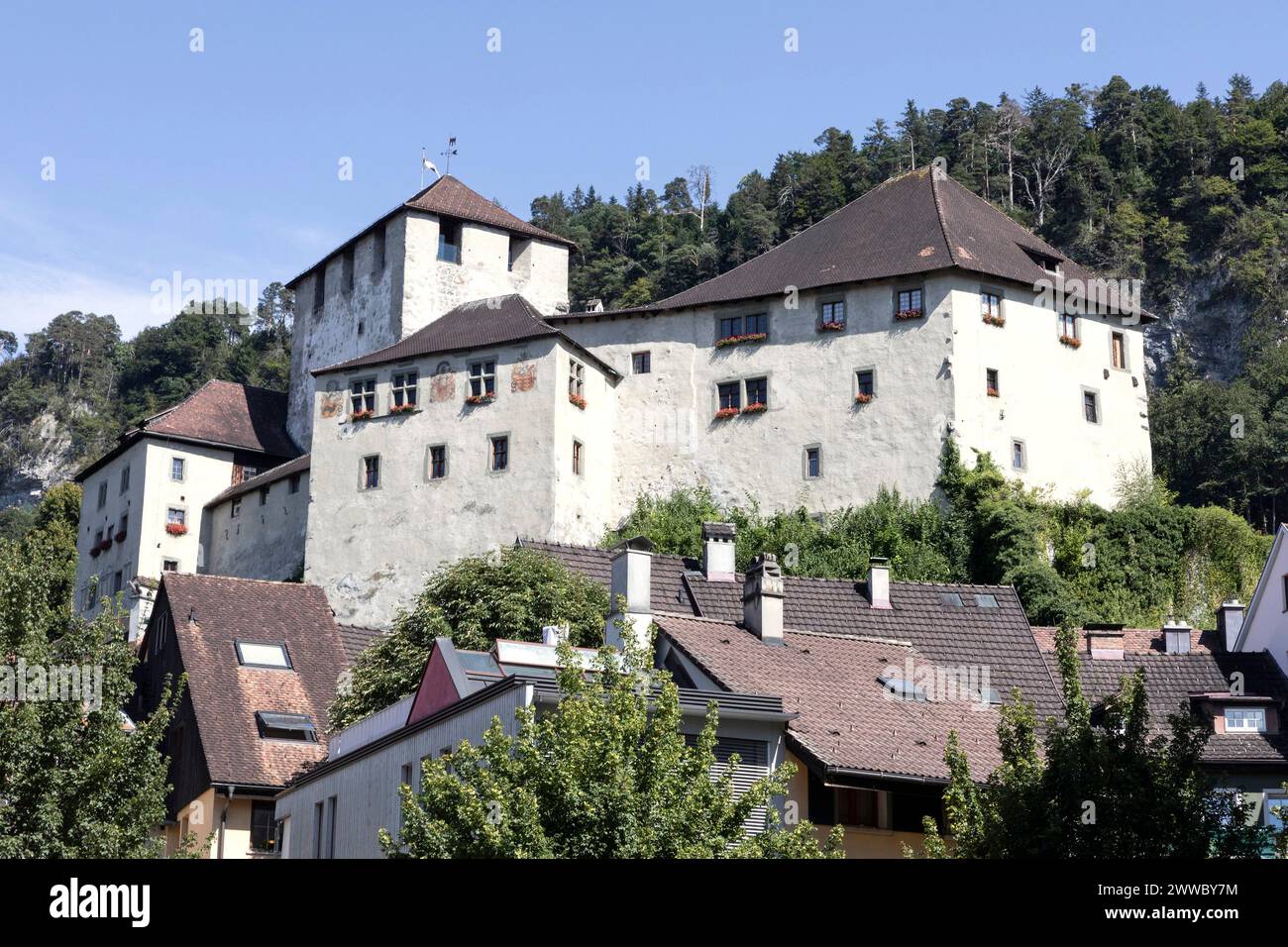 Schattenburg Castle, Feldkirch, Vorarlberg, Austria Stock Photo