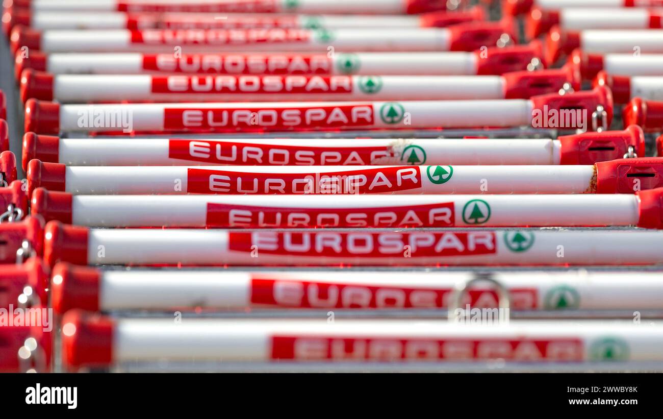 Eurospar Shopping Cart Stock Photo