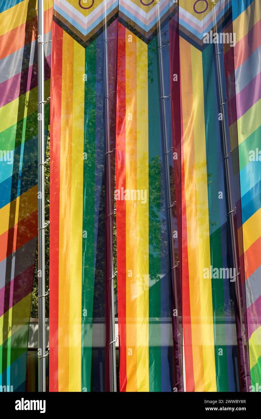 Rainbow Flags Stock Photo