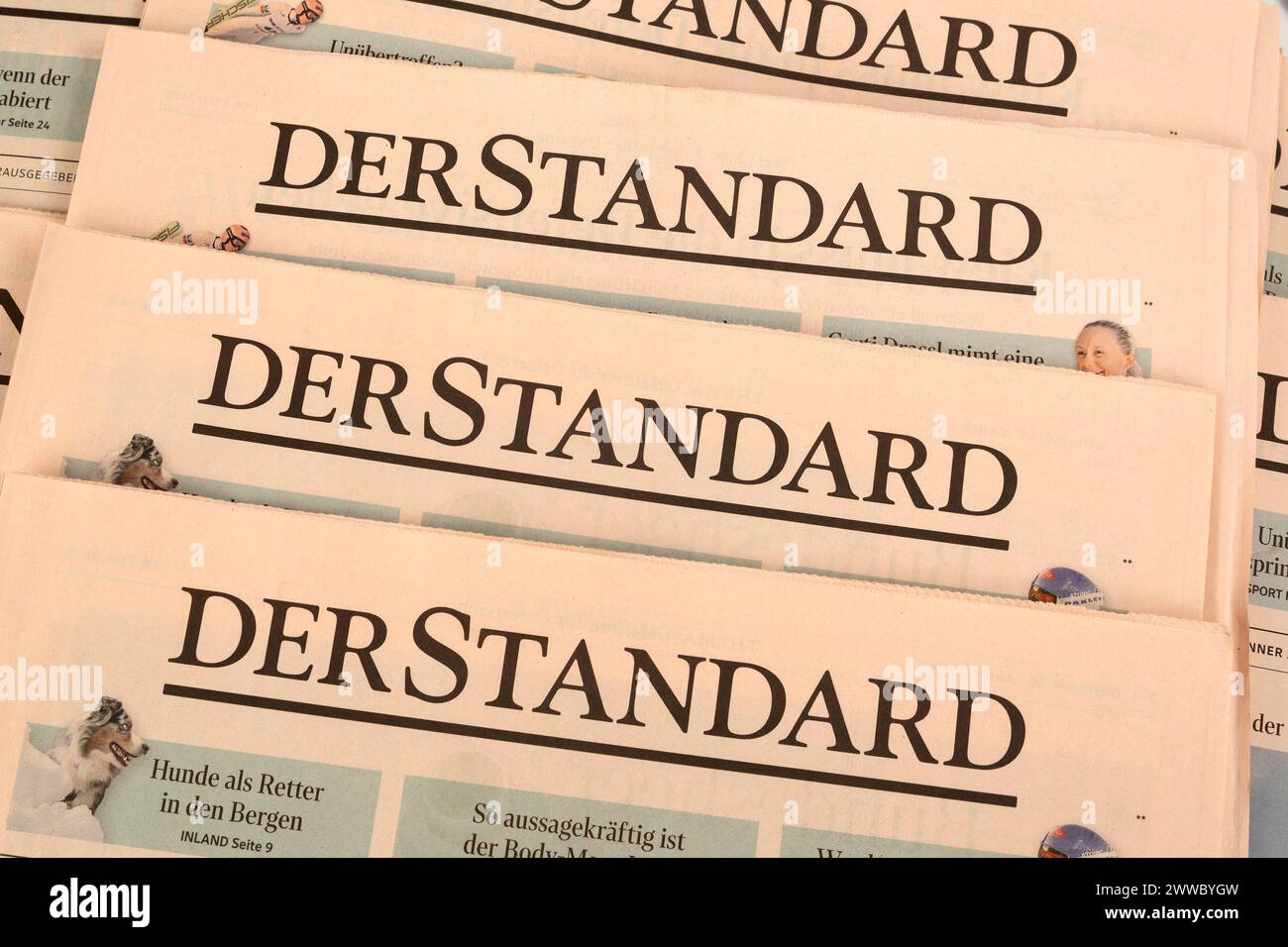 Der Standard, Austrian Daily Newspaper Stock Photo