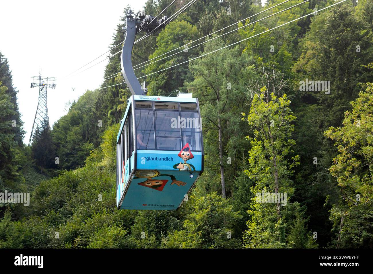 Karren Cable Car, Dornbirn, Vorarlberg, Austria Stock Photo