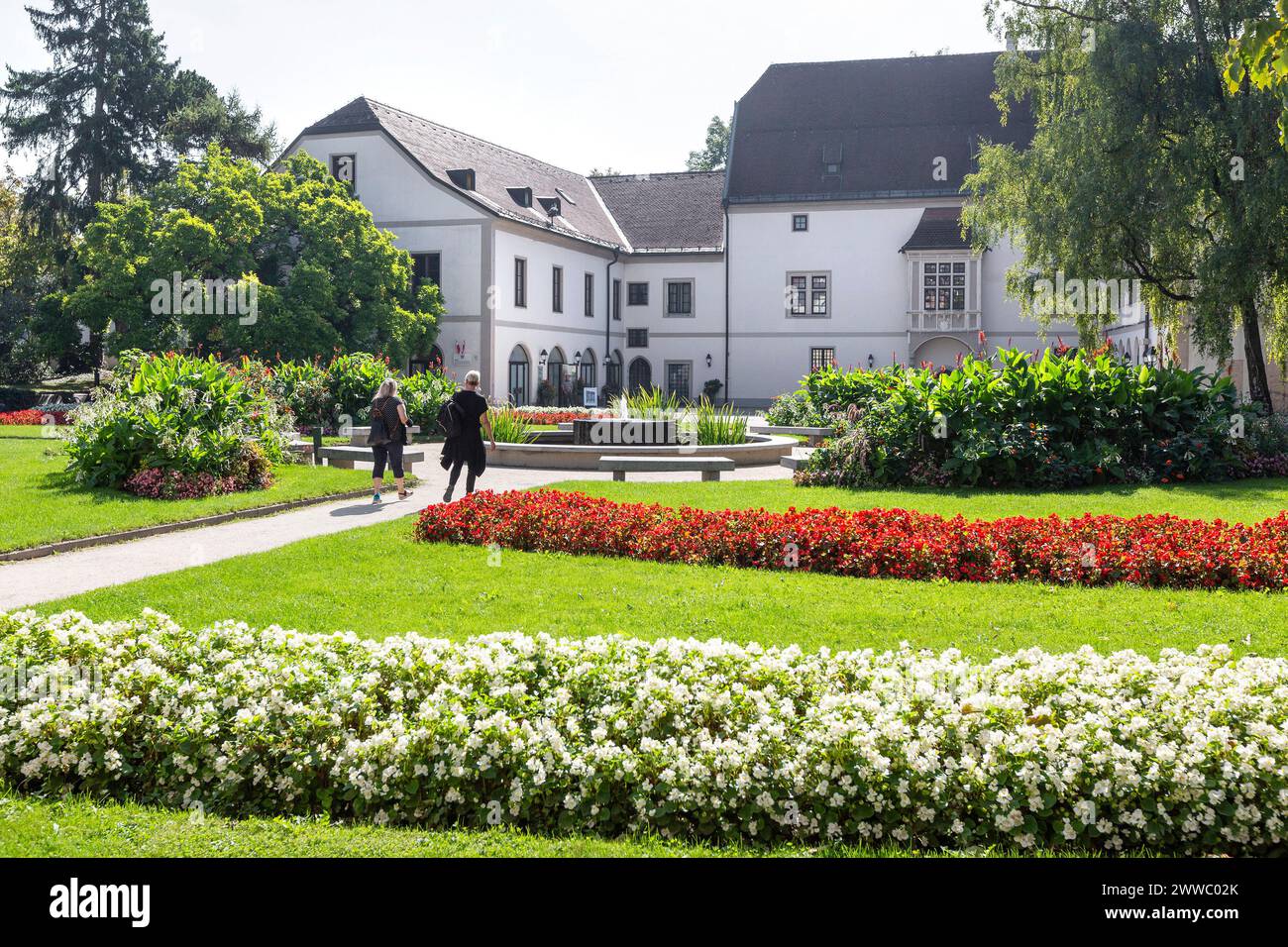 City Museum, East Wing Of Wels Castle In The Castle Garden In Wels City, Upper Austria, Austria Stock Photo