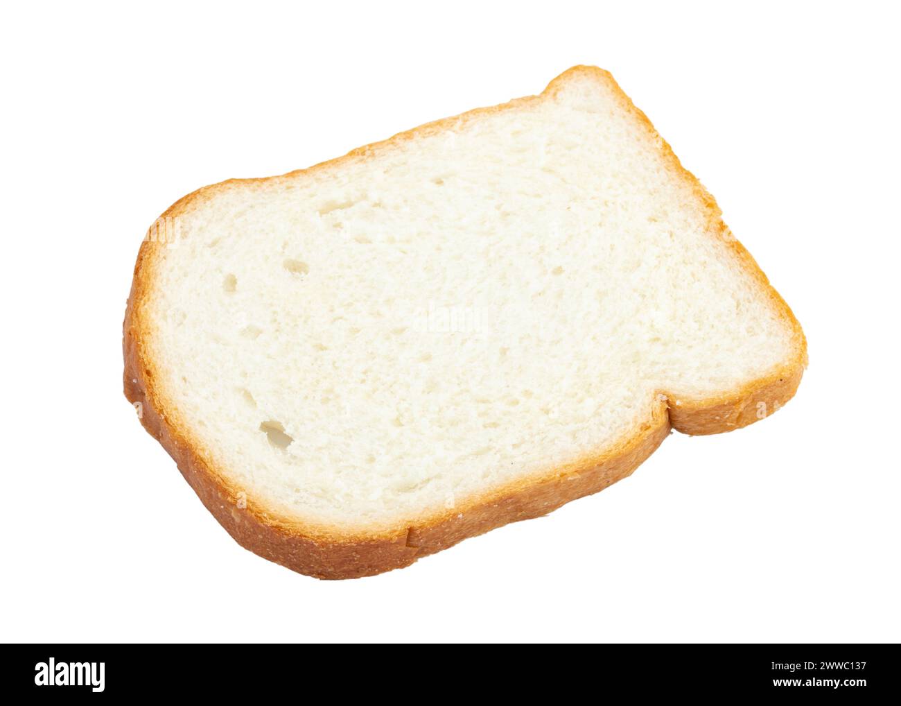 Slice of white bread on white isolated background Stock Photo - Alamy