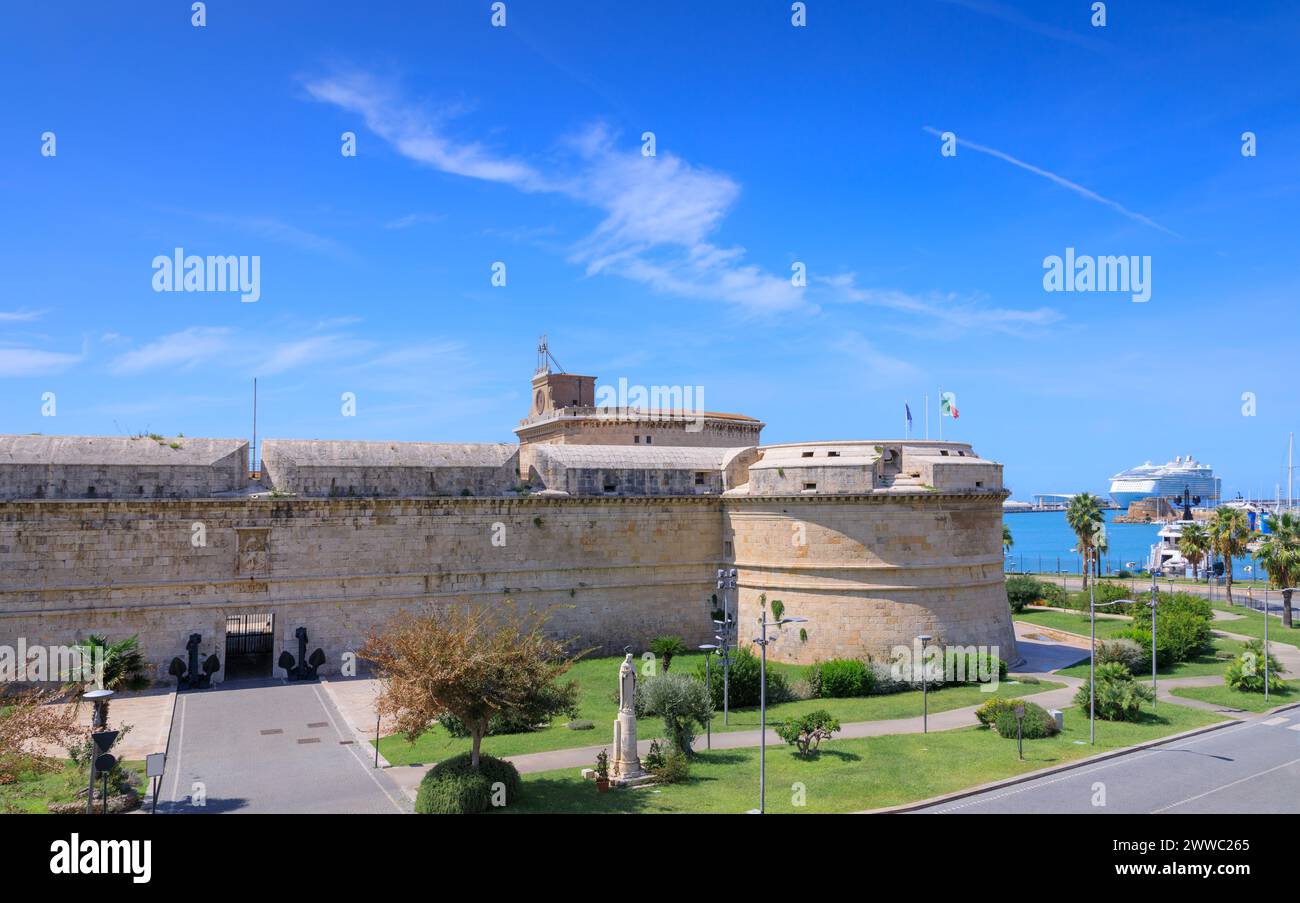 Cityscape Of Civitavecchia, Italy: View Of Fort Michelangelo Stock ...