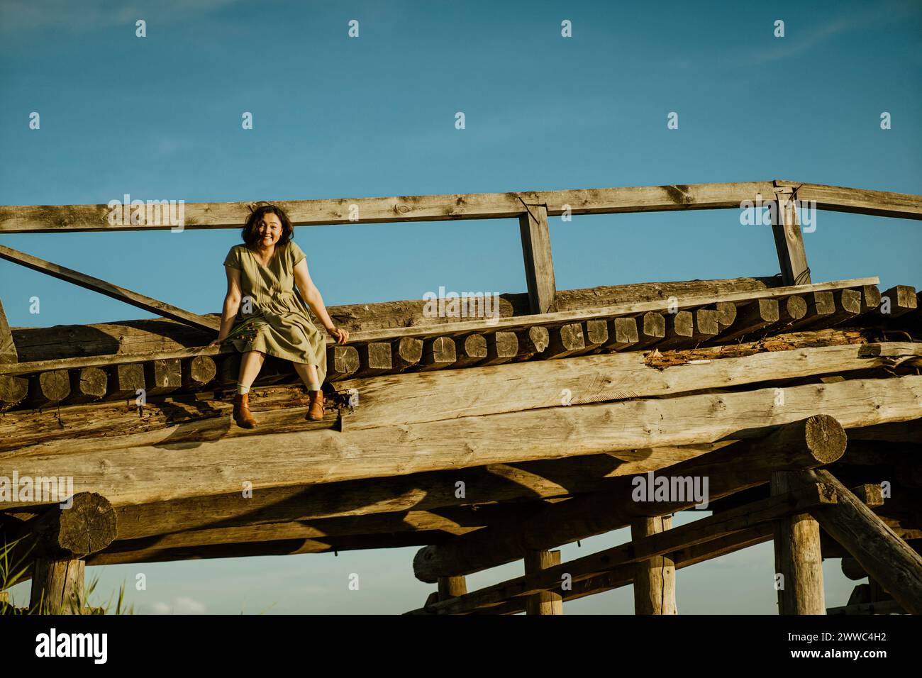 Woman under natural bridge hi-res stock photography and images - Alamy