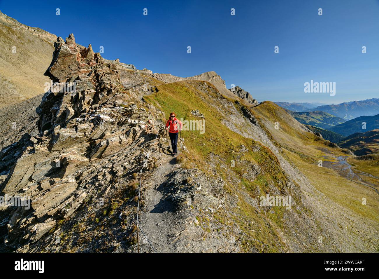 Austria, Tyrol, Female hiker in Tux Alps Stock Photo - Alamy