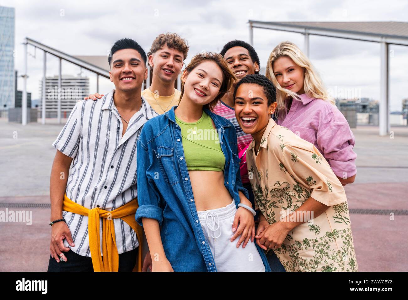Group happy young smiling gen hi-res stock photography and images - Alamy