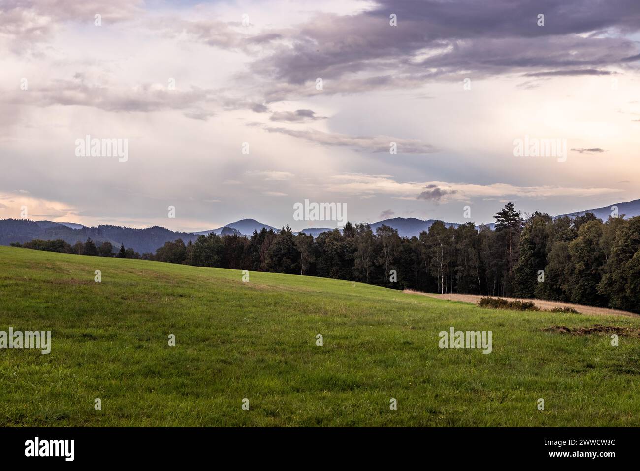 Landscape of  Czech Switzerland National Park near Vysoka Lipa village, Czech Republic Stock Photo