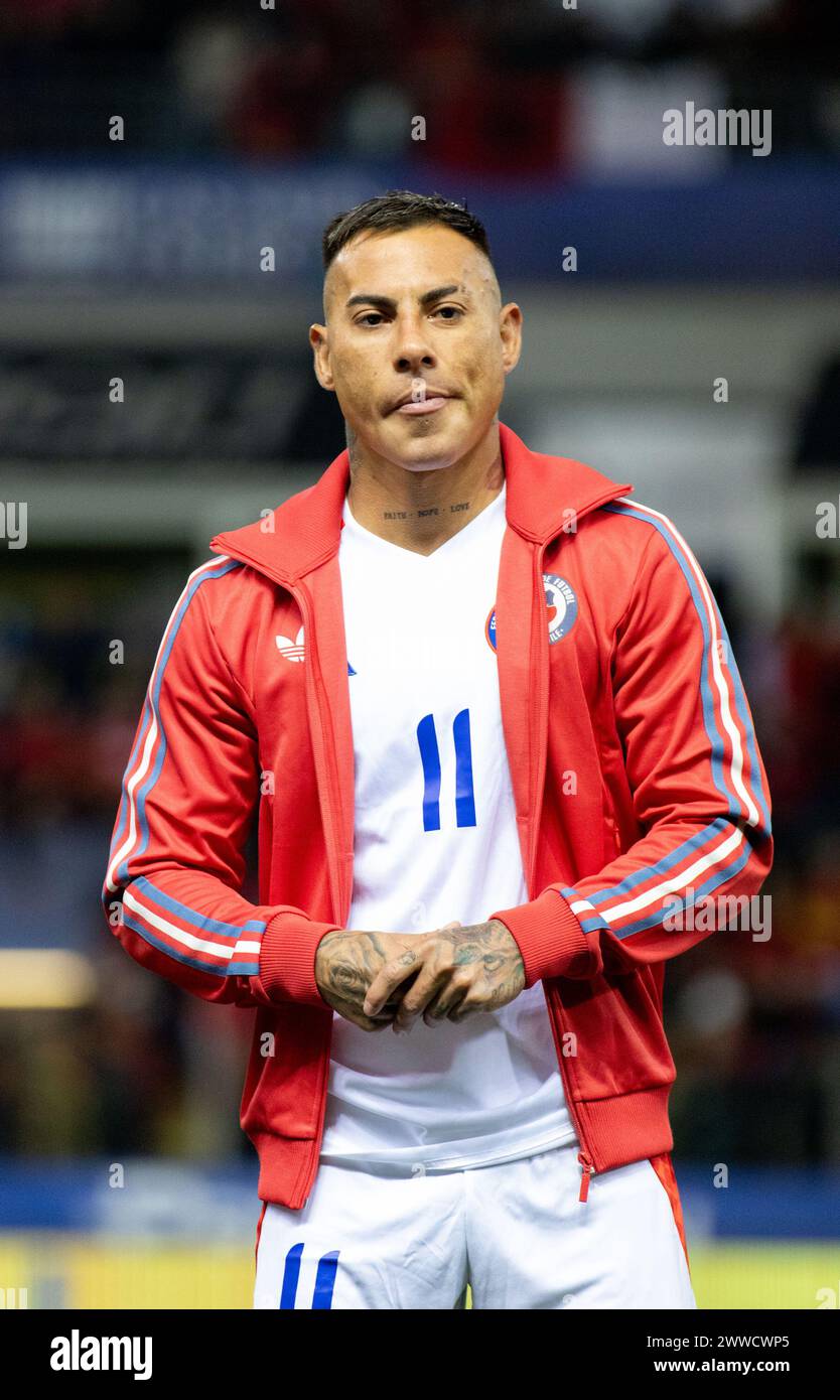 Parma, Italy. 22nd Mar, 2024. Chile Eduardo Vargas portrait during Albania vs Chile, Friendly football match in Parma, Italy, March 22 2024 Credit: Independent Photo Agency/Alamy Live News Stock Photo