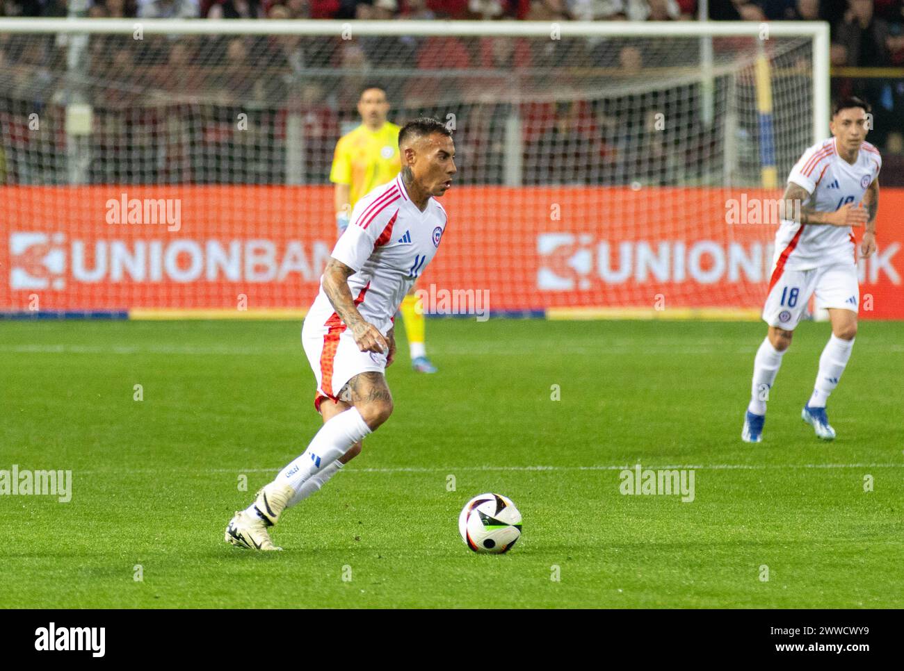 Parma, Italy. 22nd Mar, 2024. Chile Eduardo Vargas Portrait during Albania vs Chile, Friendly football match in Parma, Italy, March 22 2024 Credit: Independent Photo Agency/Alamy Live News Stock Photo