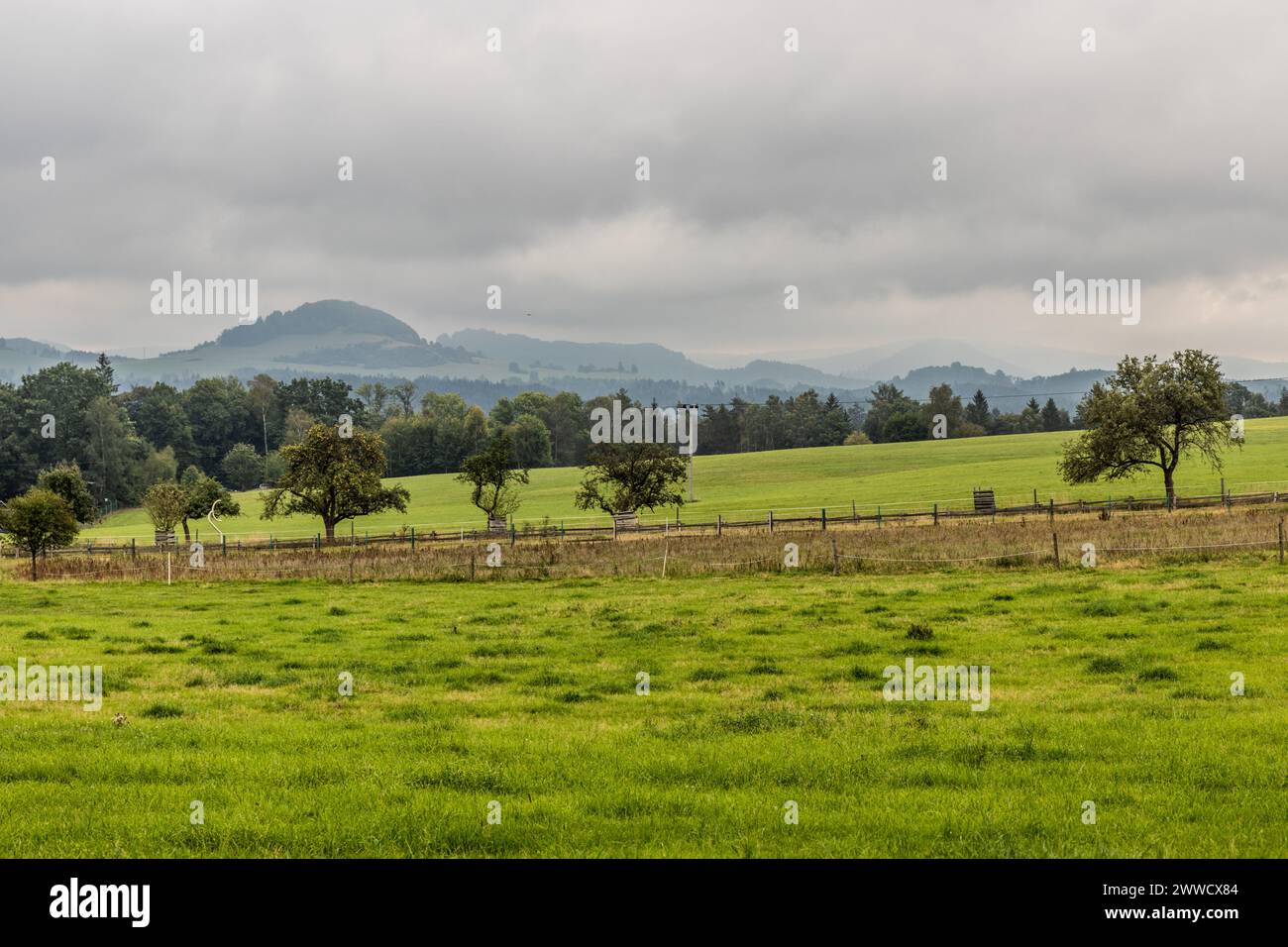 Landscape of  Czech Switzerland National Park near Vysoka Lipa village, Czech Republic Stock Photo