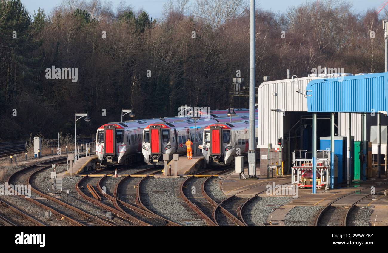 The CAF train maintenence depot where Transport For Wales trains are ...