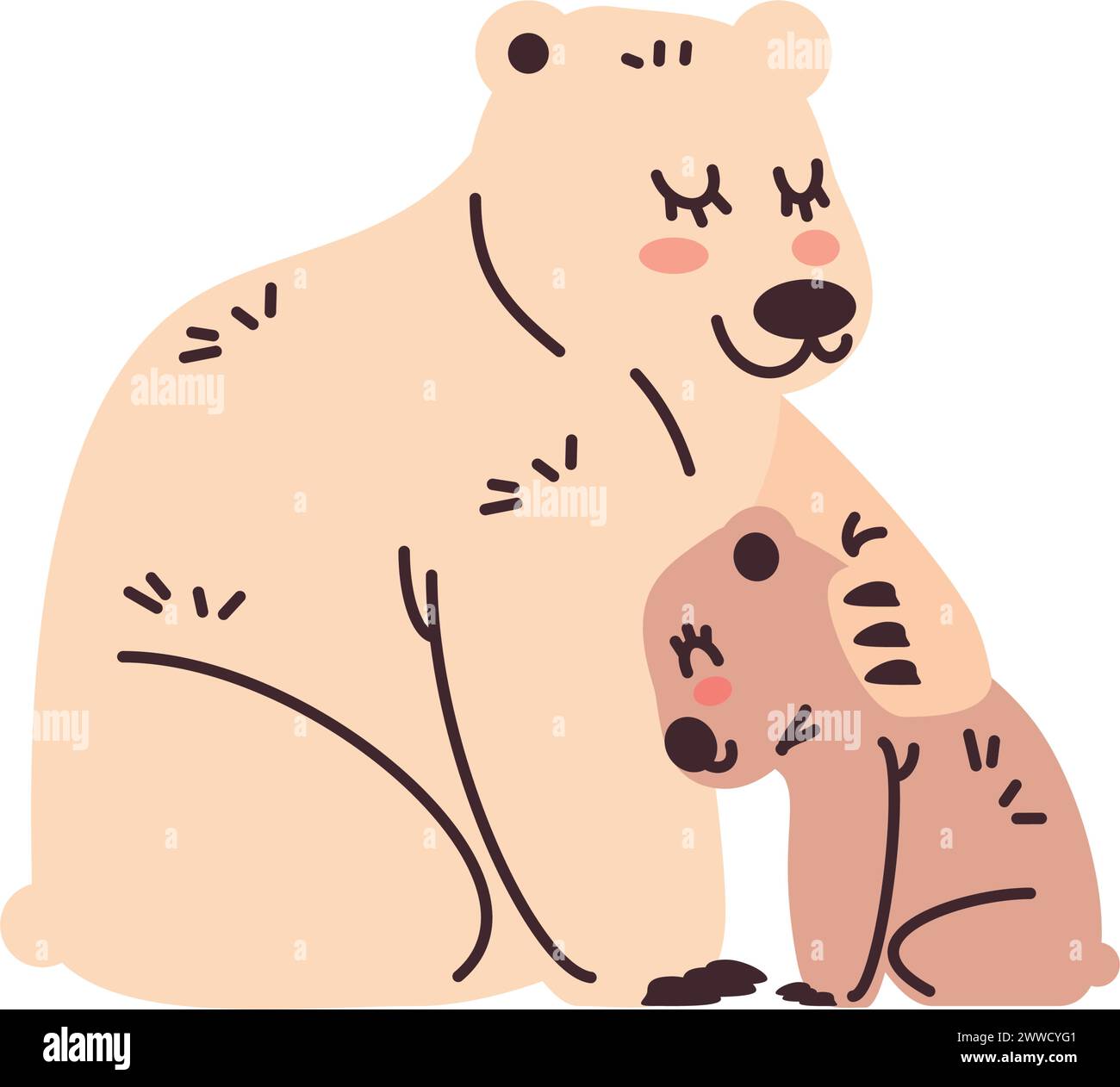 mothers day polar bears Stock Vector Image & Art - Alamy