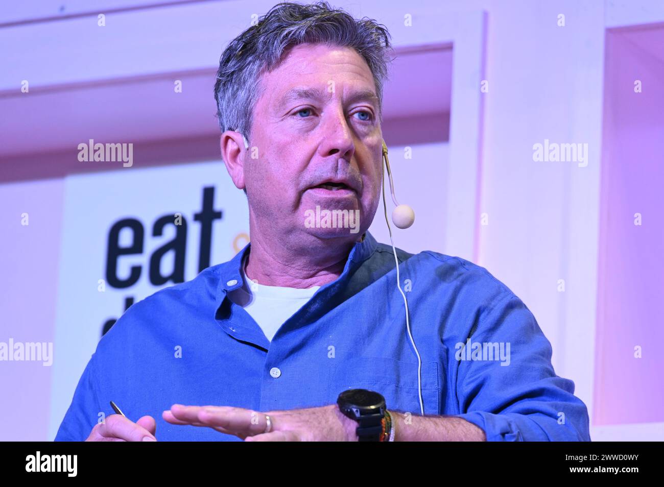 John Torode, Eat and Drink Theatre, Ideal Home Show, London, UK Stock ...