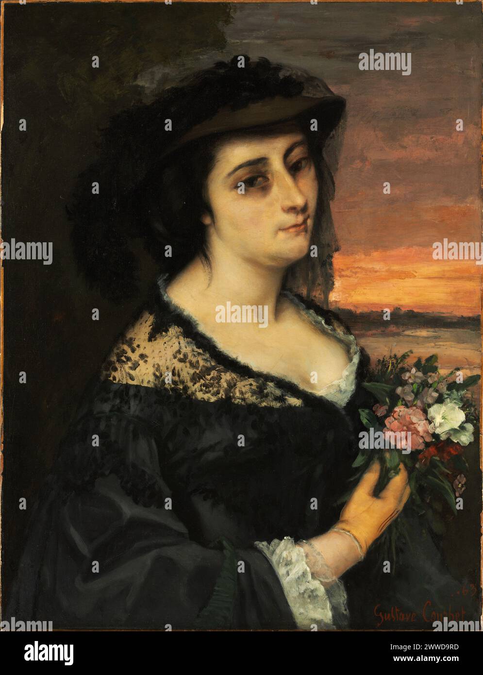 Mme L... (Laure Borreau).  Gustave Courbet.  1863. Stock Photo