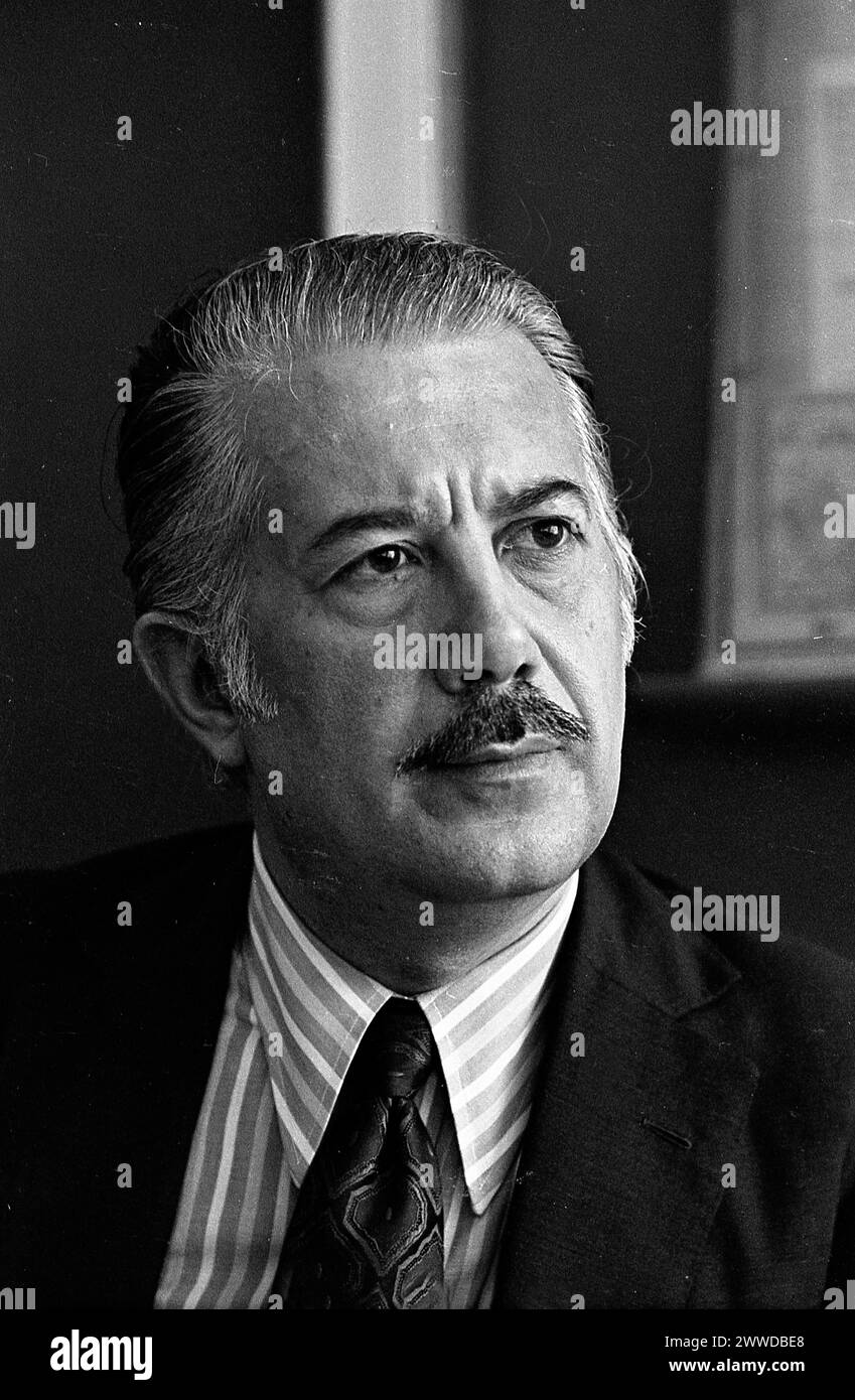 Argentine fiction writer Marco Denevi (Marcos Héctor Denevi) during a