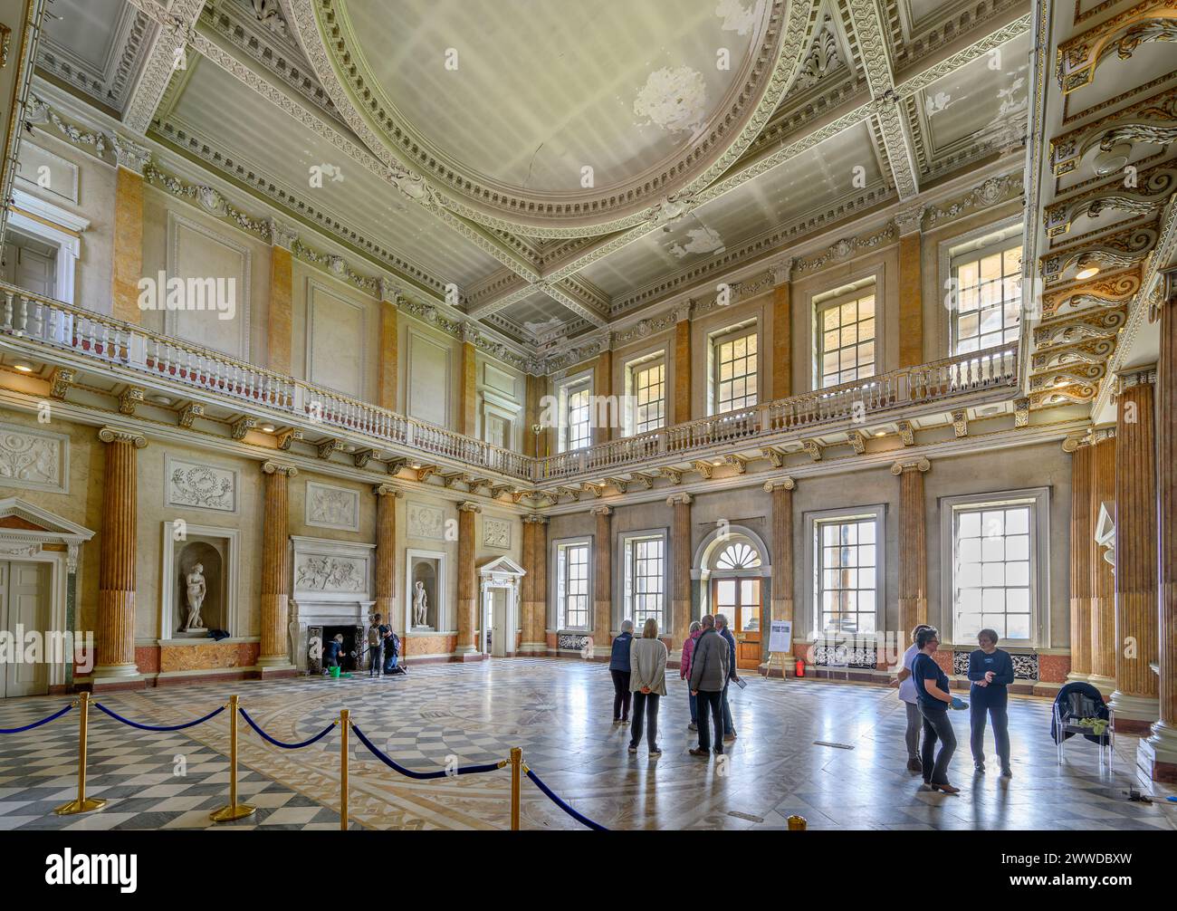 The Marble Saloon, Wentworth Woodhouse stately home, Wentworth, near