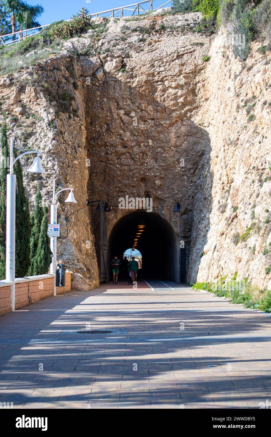 Spain Rincon Morning walking on paths above rocks and through