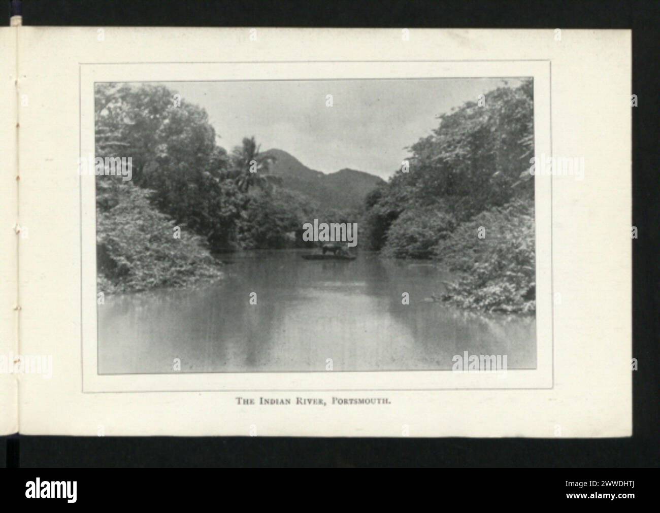 Description: The Indian River, Portsmouth. Location: Portsmouth, Dominica Date: 1905 caribbean, dominica, caribbeanthroughalens Stock Photo