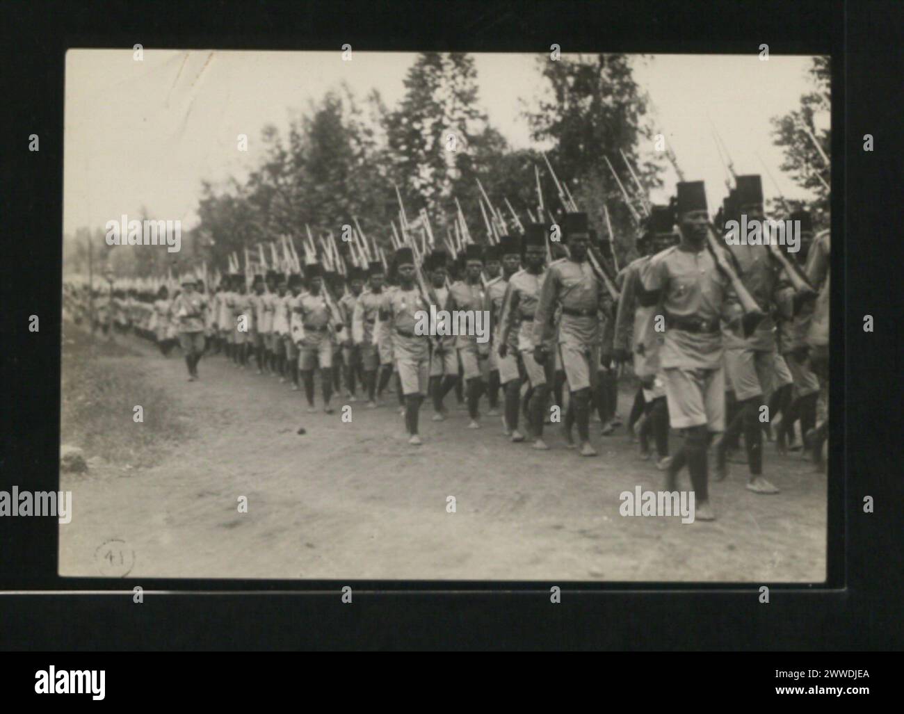 Description: The original 3rd Bn. K.A.R formed in 1902. Photo Buiko 160. Location: Kenya Date: 1902 k, kenya, african, rifles, h, kings, troop, binks, africa Stock Photo