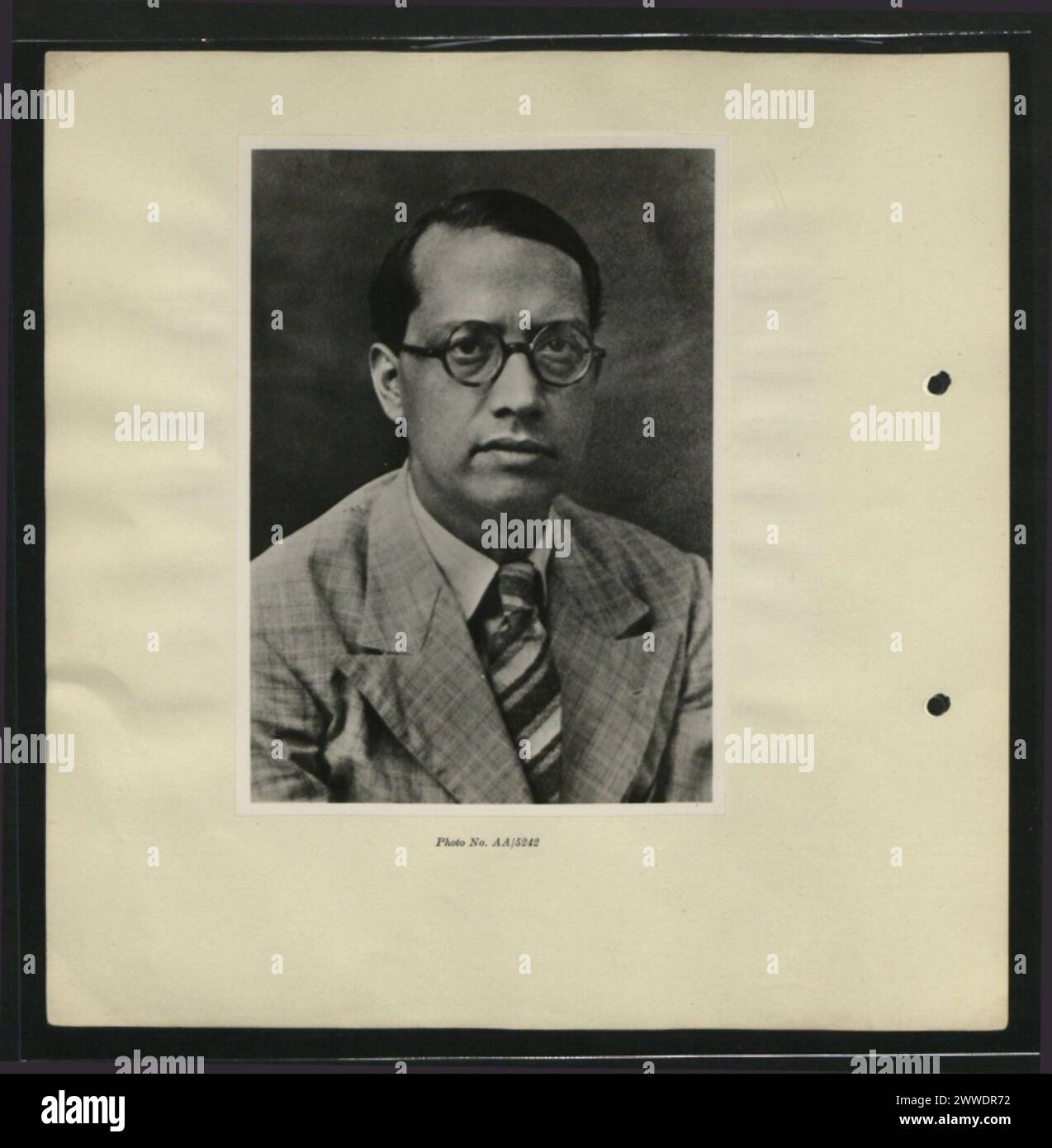 Description: Mr. Sukumar Sen, Indian member of the electoral commission. Date: 1953 Location: Calcutta, Cairo, London, India, Sudan, West Bengal india, hindu, bengali, southasiandiaspora, africa, sukumarsen Stock Photo