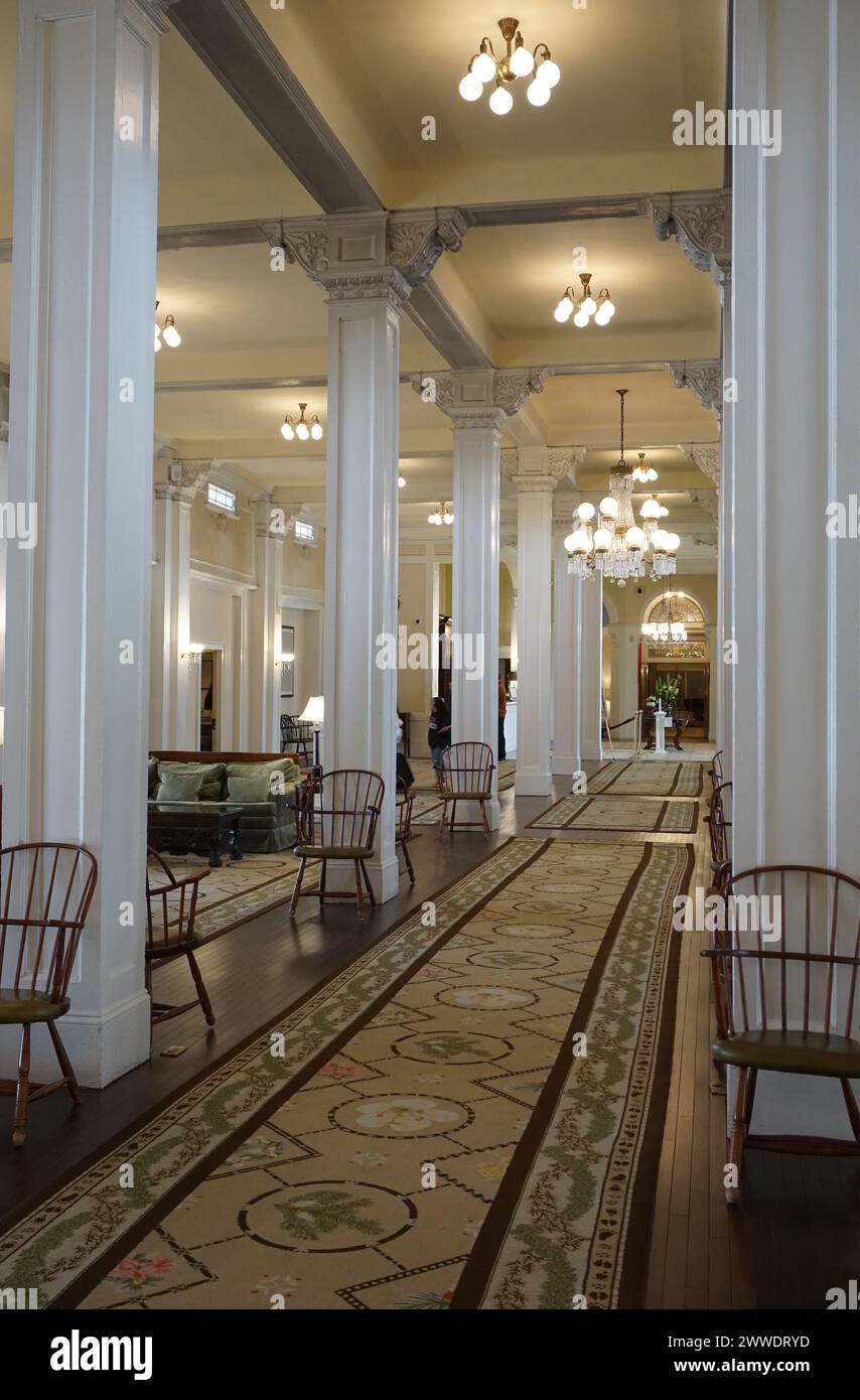 Interior of the omni mount washington hotel new hampshire stock photo