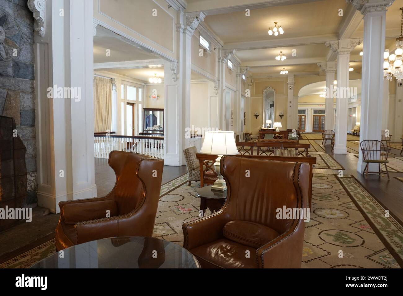Interior of the omni mount washington hotel new hampshire stock photo