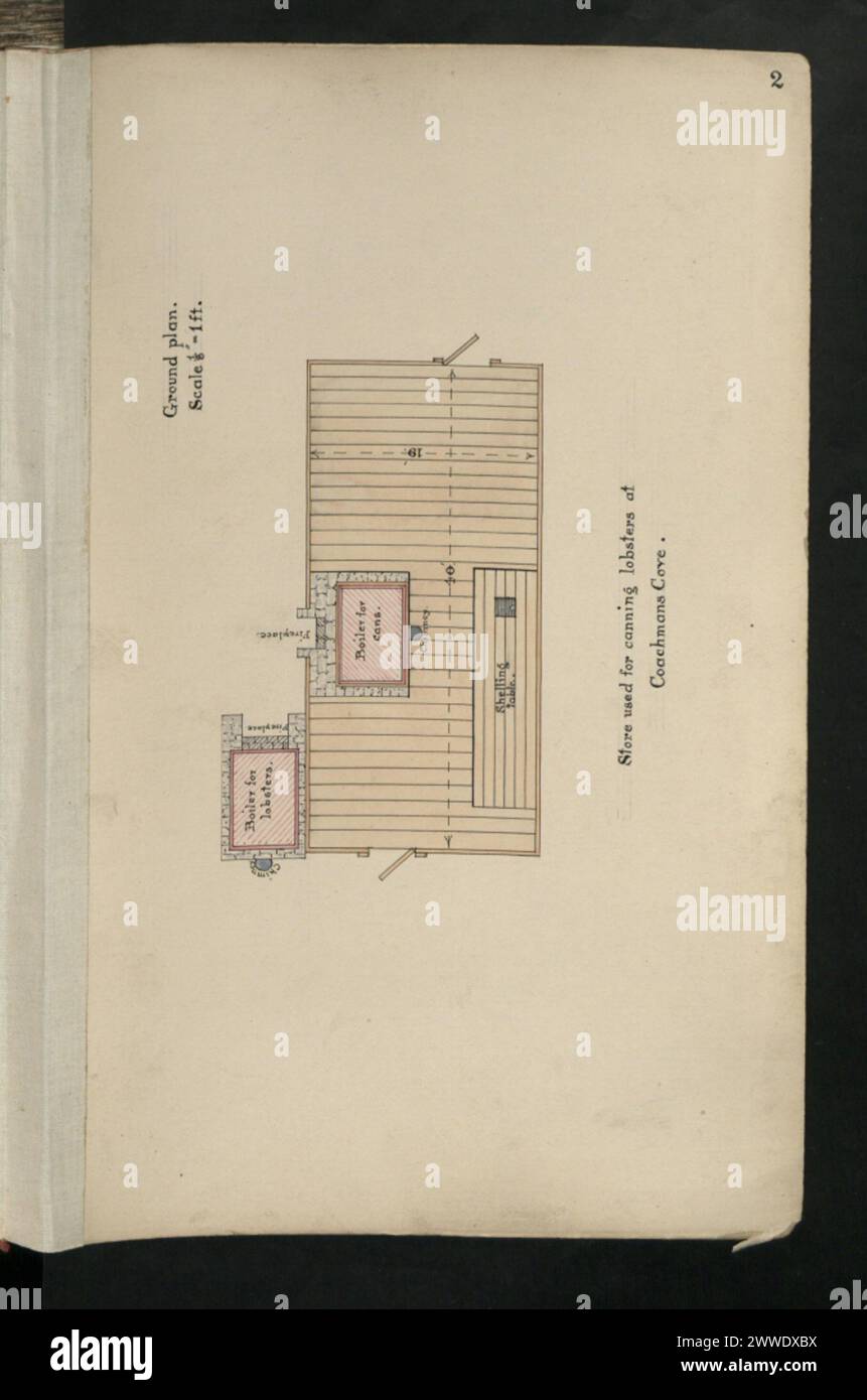 Description Ground Plan. Store used for canning lobsters at Coachmans Cove. Location Coachmans