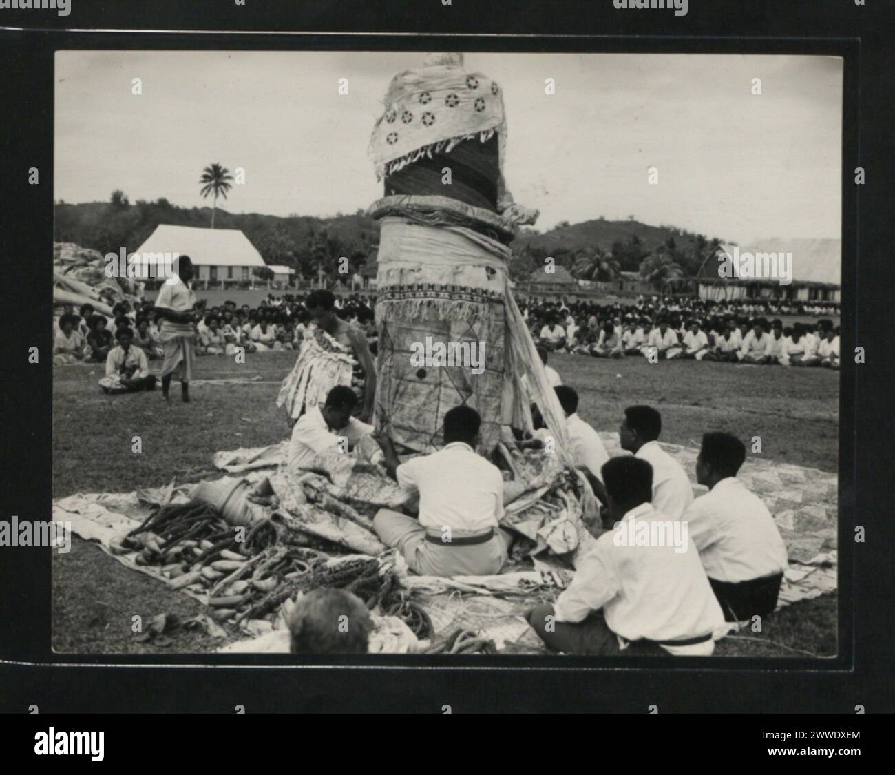 Description: Rare Fijian ceremony of Vaka-Tara-I-Sulu (end of mourning ...