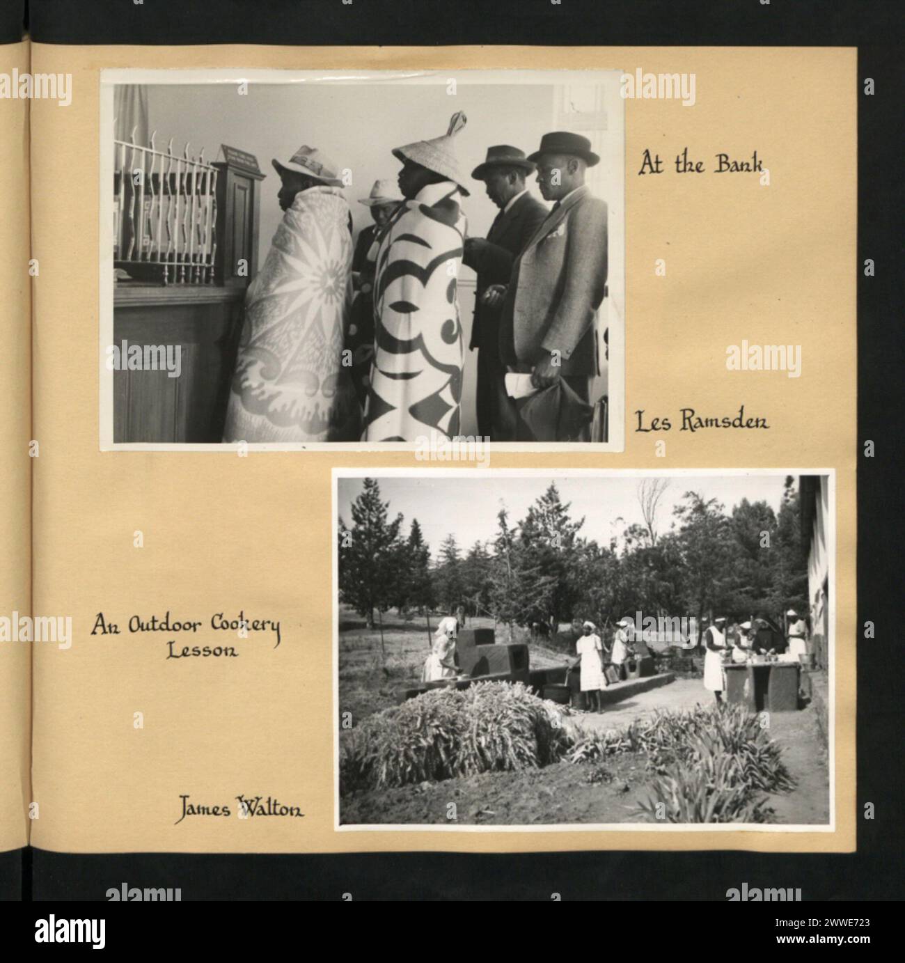 Description At the Bank. Les Ramsden. Location Basutoland Description