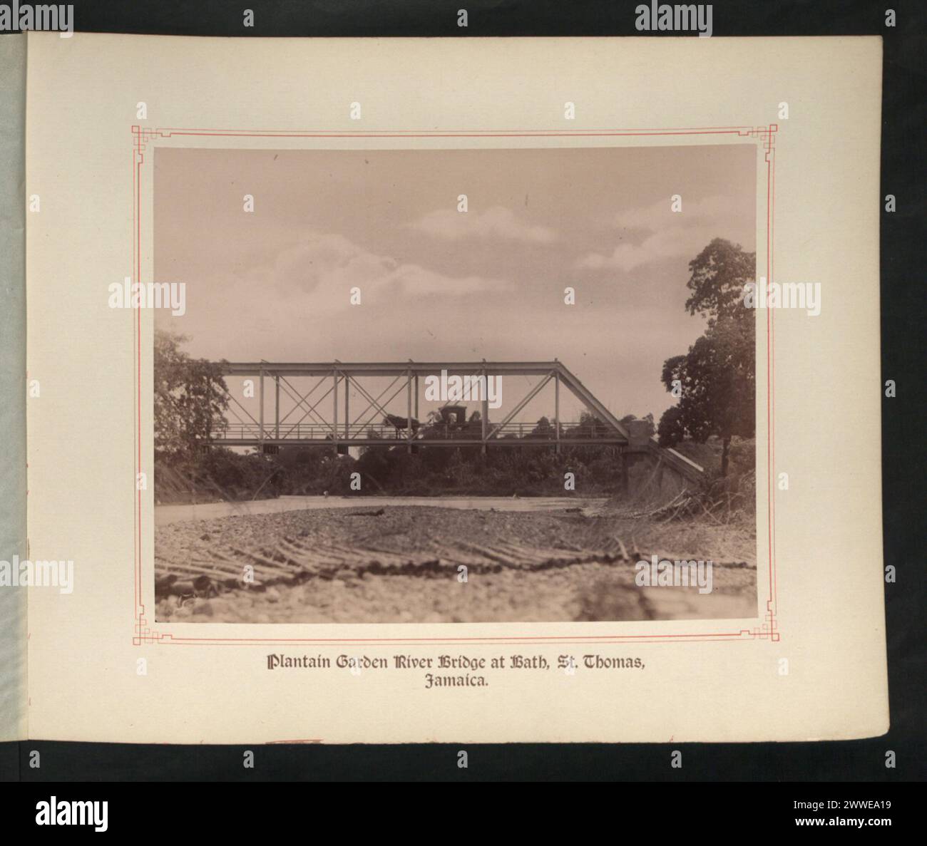 Description Plantain Garden River Bridge, at Bath, St. Thomas, Jamaica