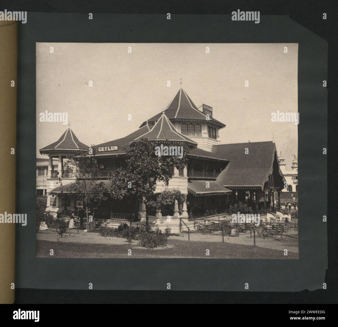 View of the south-east corner of the Ceylon Government Pavilion showing ...