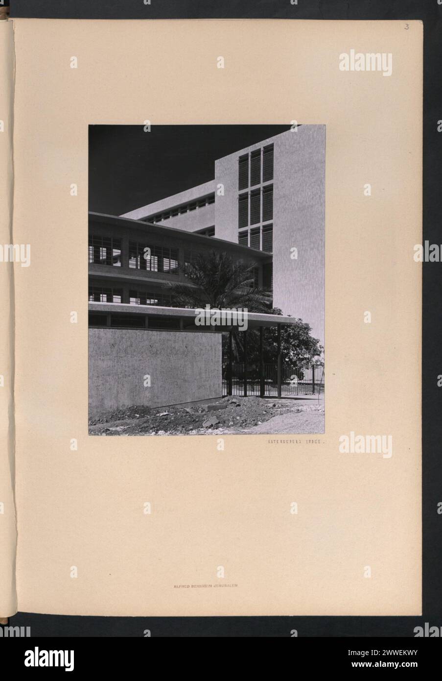 Description Gate Keepers Lodge. The New Government Hospital, Haifa