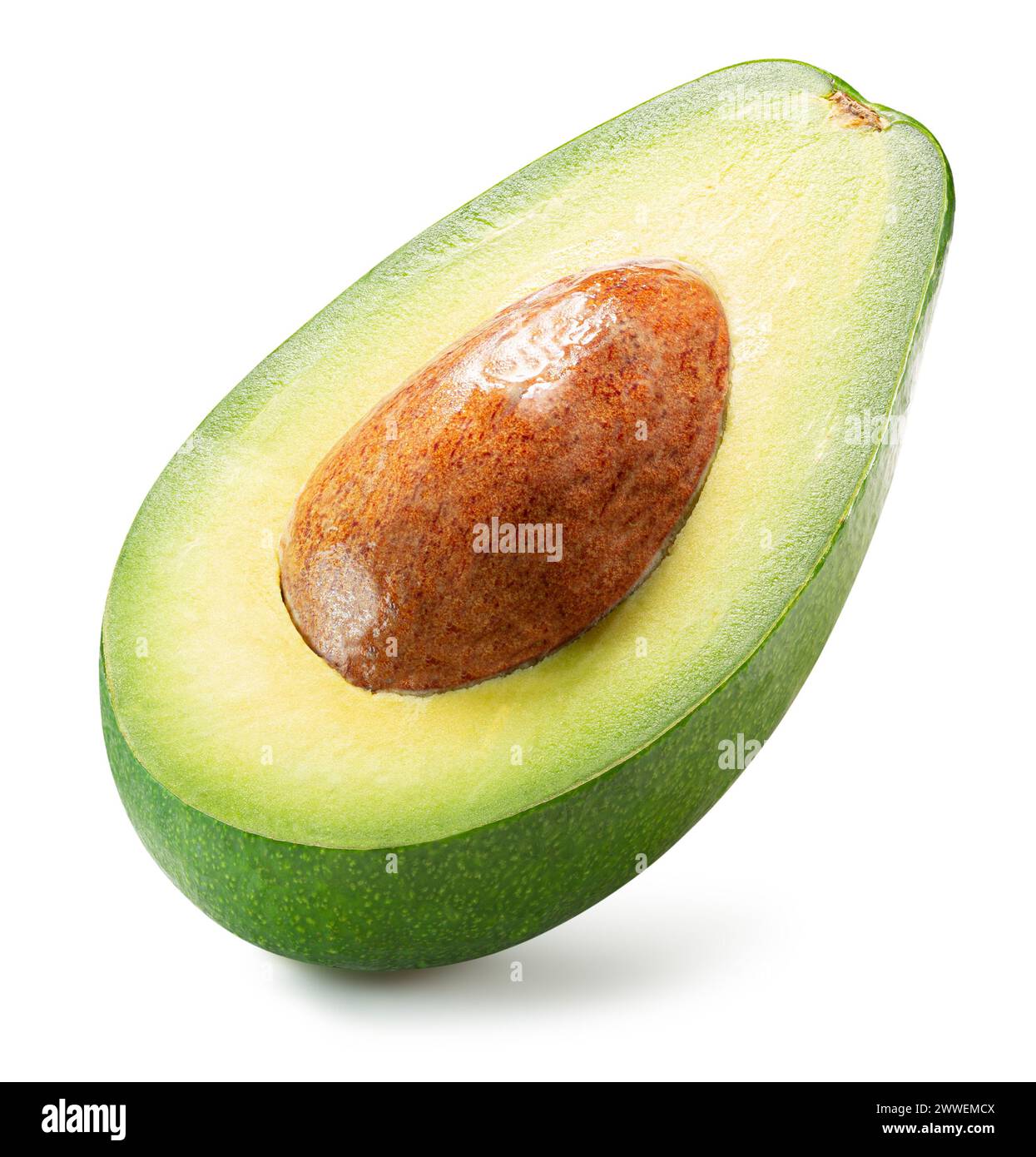 avocado isolated on white background. Clipping path. Stock Photo