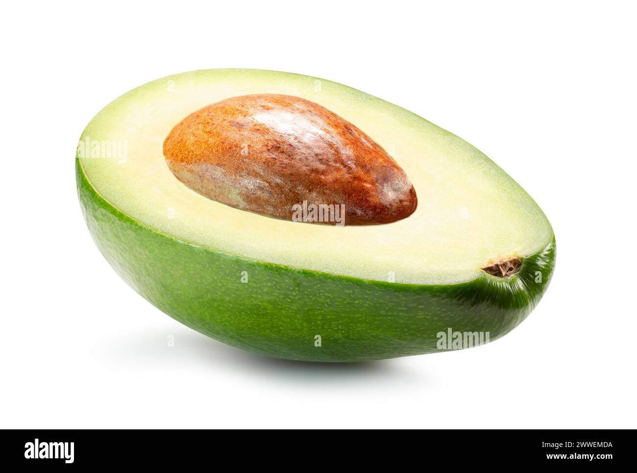 avocado isolated on white background. Clipping path. Stock Photo